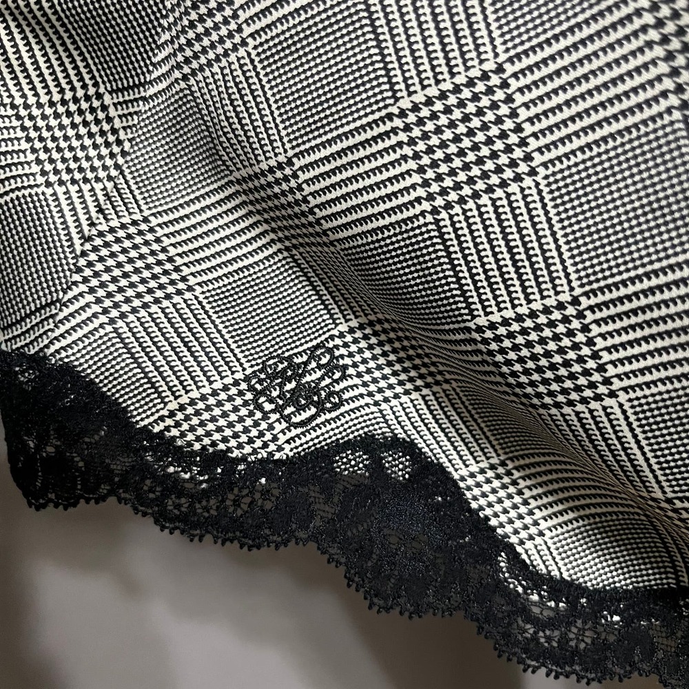 SOLD❌❌❌Lauren Ralph Lauren Houndstooth Satin 2 Pc Short Pajama Set Sz-Large - Picture 5 of 11